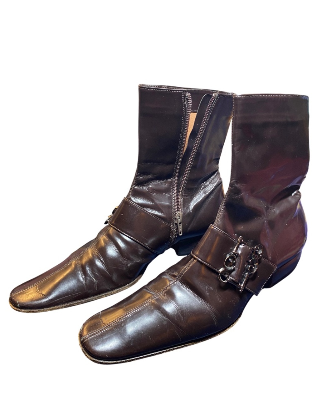 VINTAGE Les Tropeziennes Collection Leather Ankle Boots Size 37 Made in Italy
